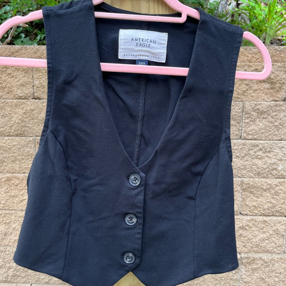 American Eagle Outfitters Black Sleeveless Bustier Top